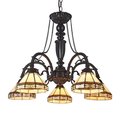 Chloe Lighting Chloe Lighting CH31315MI27-DC5 Belle Tiffany-Style 5 Light Mission Large Chandelier - 27 in. CH31315MI27-DC5